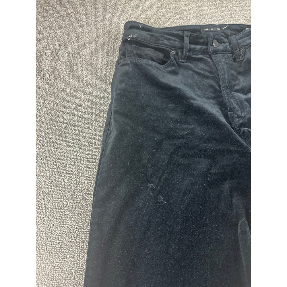 Good American Velvet Good Skate Pants Women 30x29 Black High Rise Wide Leg Urban - Picture 7 of 13